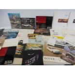 A quantity of Rover and Range Rover brochures and leaflets etc.