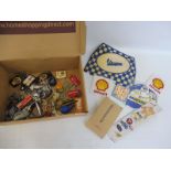 A quantity of assorted motoring keyrings, promotional items etc.