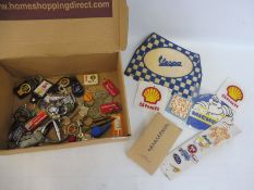 A quantity of assorted motoring keyrings, promotional items etc.