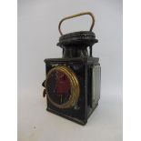 An S. Smith & Son Ltd. of the Strand, London paraffin rear car lamp.