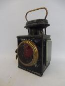 An S. Smith & Son Ltd. of the Strand, London paraffin rear car lamp.