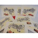 A Formula Ferrari presentation set of prints, lacking book.