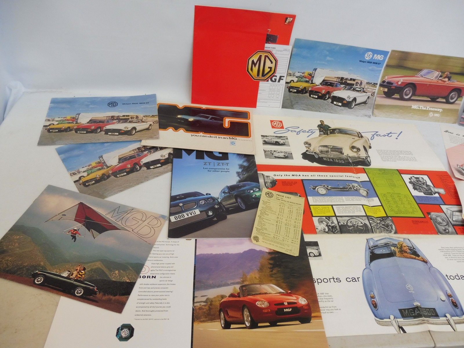 A quantity of MG car brochures including the TF and the MGA. - Image 2 of 3