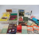A box of assorted manuals, brochures and mixed motoring ephemera including Ford Zephyr and Zodiac