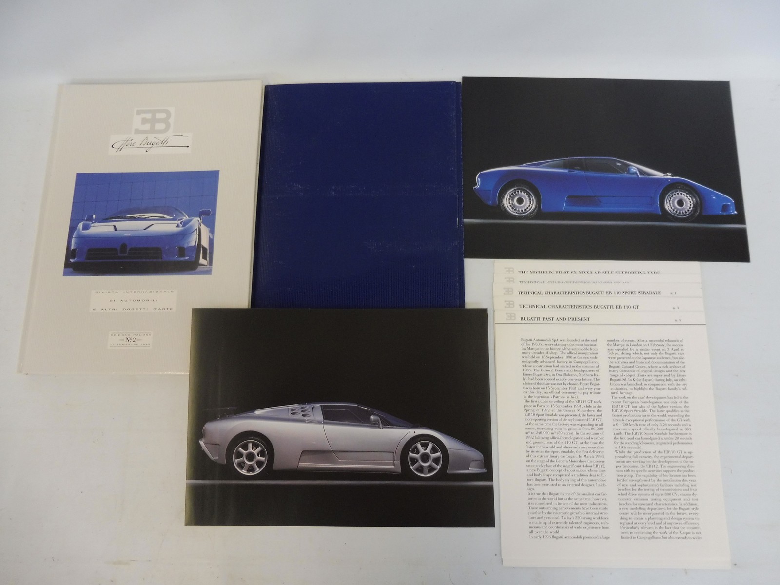 A Bugatti book no. 2 plus a press pack.