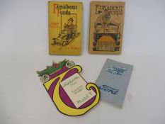 Two copies of Funabout Fords, joke books relating to the Ford Model T dated 1915 and 1917, plus a