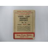 A used car market report no. 72, issued April 1933.