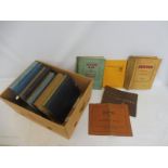 A box of post-war Austin manuals etc.