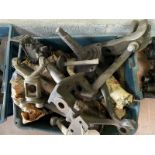 A collection of Lagonda axle and chassis parts.