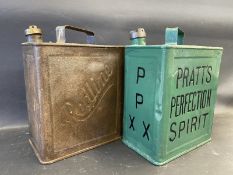 A Redline two gallon petrol can in very original condition by Valor, dated December 1927 plus a