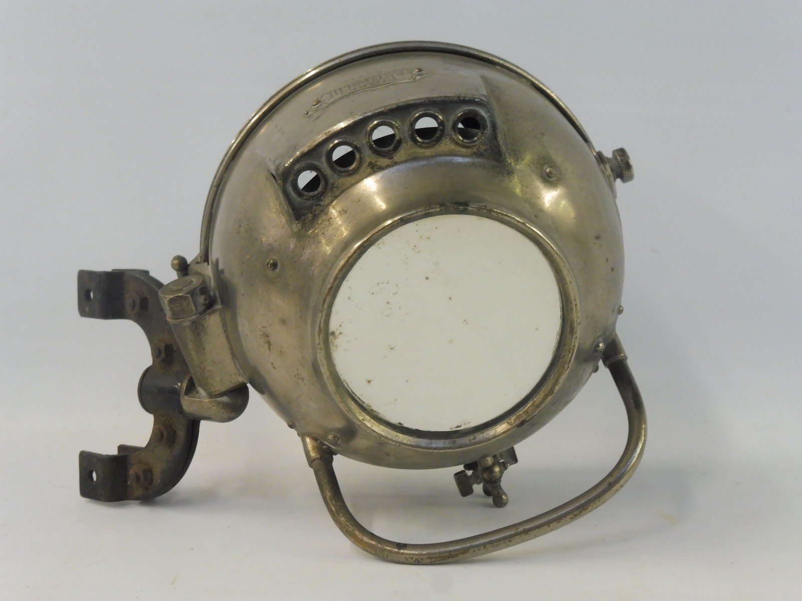 An early French nickel plated spot lamp marked Phares Auteroche Reflex. - Image 3 of 4