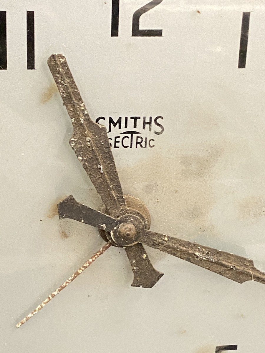 A KLG glass fronted advertising wall clock by Smith Sectric, original movement. - Image 3 of 4