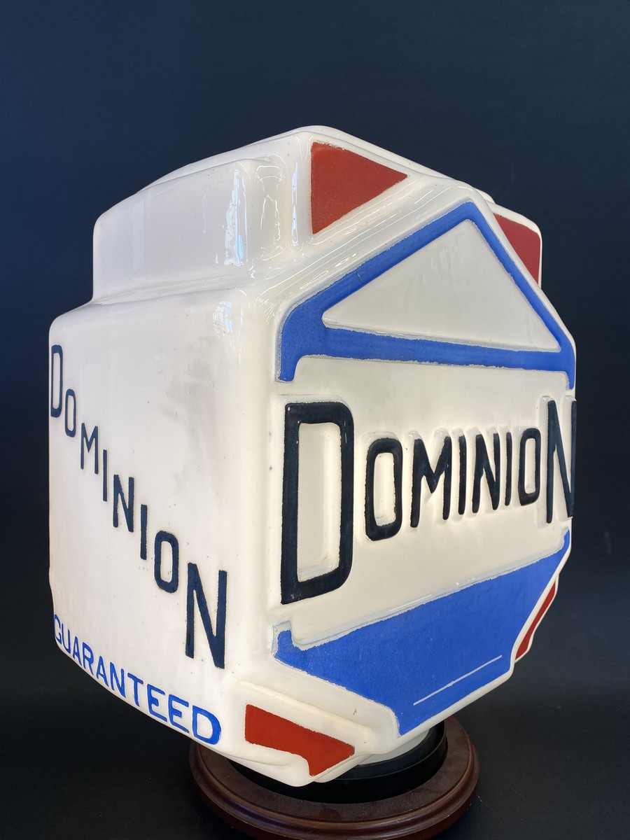 An extremely rare Dominion Guaranteed glass petrol pump globe in superb original condition, circa - Image 4 of 5