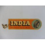 An India Tyres advertising bookmark, 7 1/4" long.
