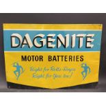 A Dagenite Motor Batteries tin advertising sign bearing the words 'Right for Rolls-Royce Right for