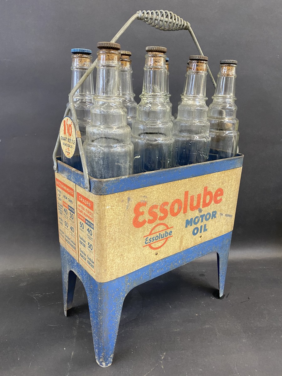 A very original Essolube Motor Oil eight division garage forecourt crate in good condition, still - Image 5 of 5