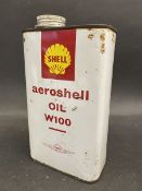 A Shell aeroshell oil W100 quart can.