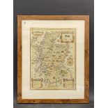 A framed and glazed Esso pictorial plan of Scotland, 17 3/4 x 21 3/4".