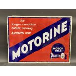 A Price's Motorine rectangular double sided enamel sign, lacking hanging flange, excellent gloss.