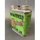 A rare and early Wakefield Castrol Motor Oil half pint can of bright colour, with original cap.