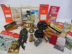 A quantity of mixed motoring collectables including bulb holders, a boxed Jet Extinguisher etc.