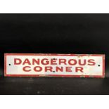 A Motor Union 'Dangerous Corner' rectangular enamel sign with some restoration, 26 x 6".