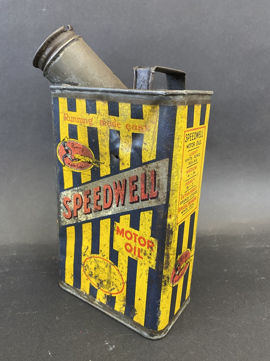 A Speedwell Motor Oil rectangular quart can. - Image 2 of 4