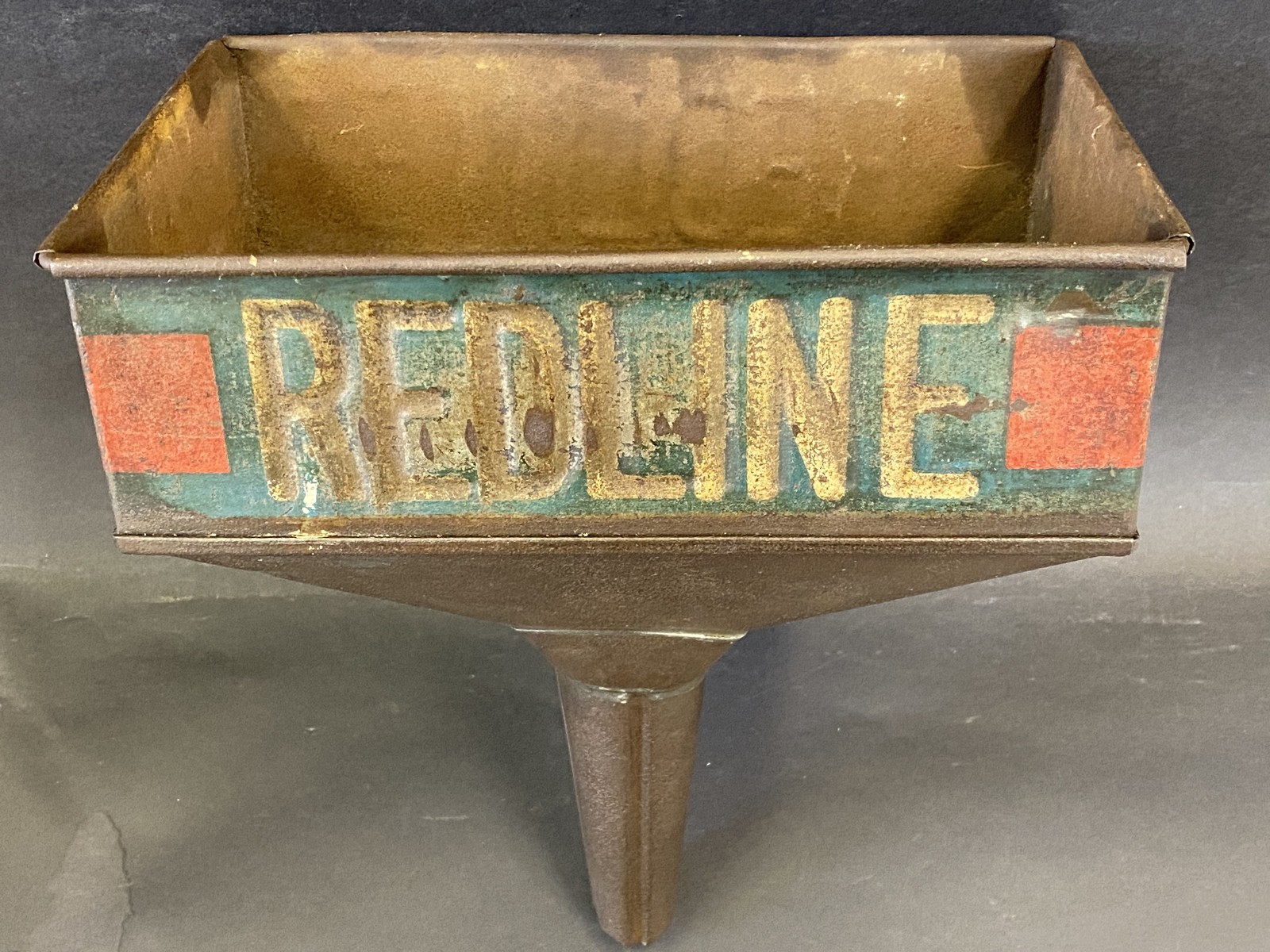 A Redline rectangular embossed funnel, excellent bright colour. - Image 2 of 3