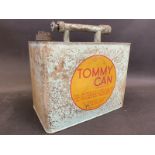 An unusual 'Tommy Can', that holds 9 1/2 pints of Motor Spirit, in good original condition.