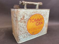 An unusual 'Tommy Can', that holds 9 1/2 pints of Motor Spirit, in good original condition.