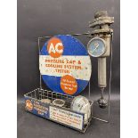 An AC Pressure Cap & Cooling System Tester on original rack with accessories.