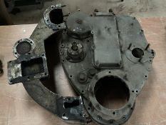 Lagonda 2 litre low chassis timing covers plus flywheel cover.