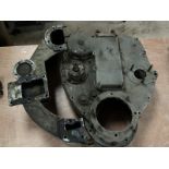 Lagonda 2 litre low chassis timing covers plus flywheel cover.