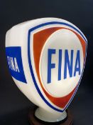 A Fina glass petrol pump globe by Hailware, good condition save one chip to neck rim.