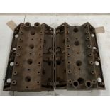 Two Lagonda 2 litre cylinder heads.