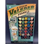 A Valspar Enamels pictorial celluloid showcard, 12 x 20 1/4".