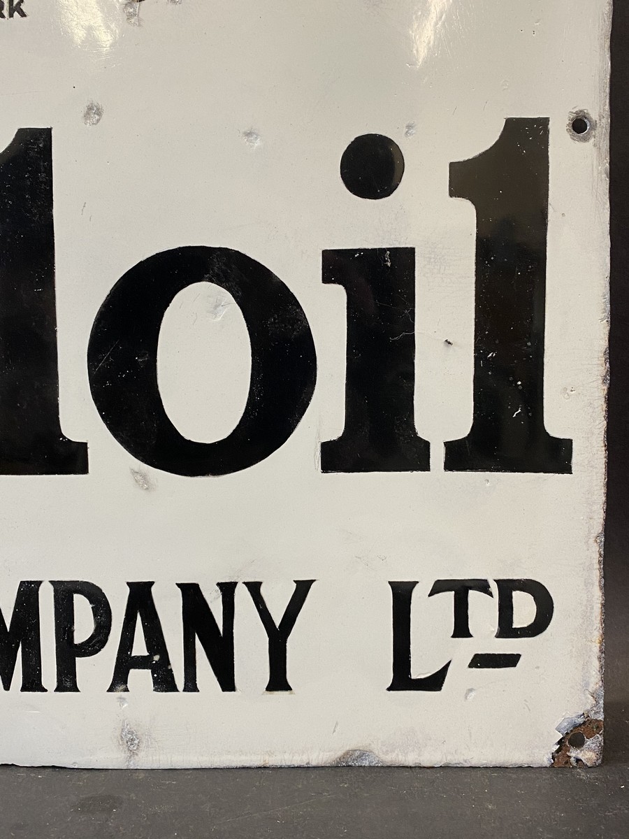 A Gargoyle Mobiloil rectangular enamel sign, restored, 24 x 19". - Image 2 of 3