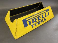 A Pirelli Tyres garage forecourt tyre advertising stand, 17 1/4 x 5".