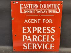 An Eastern Counties Omnibus Company Ltd Agent for Express Parcels Service double sided enamel sign