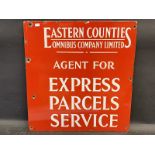 An Eastern Counties Omnibus Company Ltd Agent for Express Parcels Service double sided enamel sign