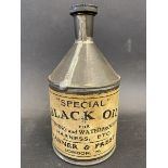 An early Vanner & Prest 'Special' Black Oil conical can.