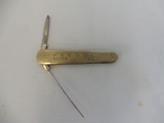 A Veedol Motor Oil penknife.