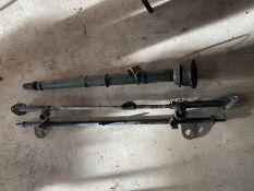 A Lagonda 2 litre propshaft plus two headlamp brackets.