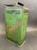 A Wakefield Castrol Motor Oil C Summer grade half gallon can.