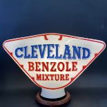 A Cleveland Benzole Mixture glass petrol pump globe, in excellent condition by Hailware, slight