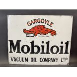 A Gargoyle Mobiloil rectangular enamel sign, restored, 24 x 19".