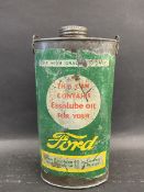 An oval Essolube for Ford cars oval can.