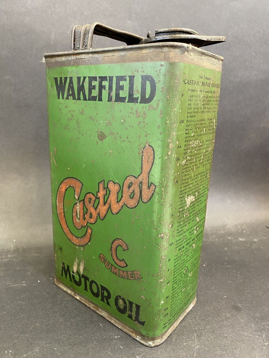 A Wakefield Castrol Motor Oil C Summer grade half gallon can. - Image 2 of 4