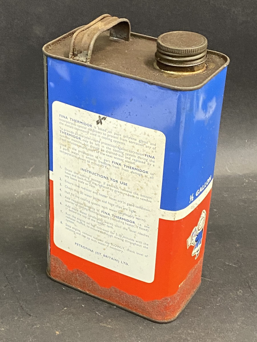 A Fina Thermidor Antifreeze half gallon can. - Image 2 of 4