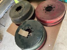Four Lagonda 2 litre front brake drums and two rears.